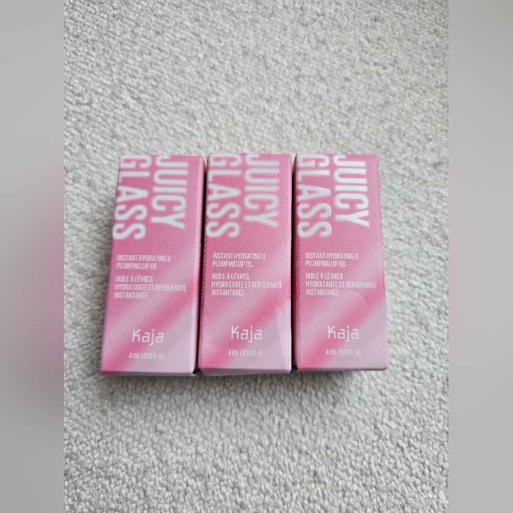 NEW! Kaja Juicy Glass Lip Gloss, Rose Hip Spritz- Rose Pink, .13oz, BUNDLE OF 3!
